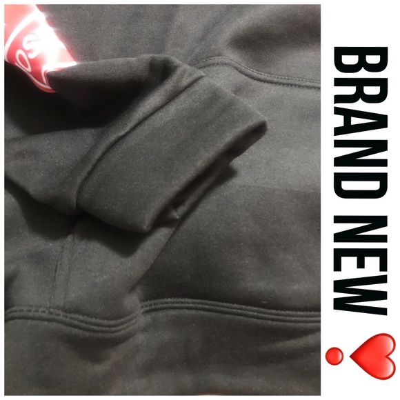 NWOT, I SEE GHOSTS, Black Hoodie Sweatshirt With Kangaroo Pockets - Picture 5 of 6